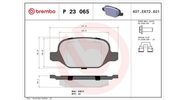 MAGNETI MARELLI Комплект тормозных колодок, дисковый тормоз 363700423065